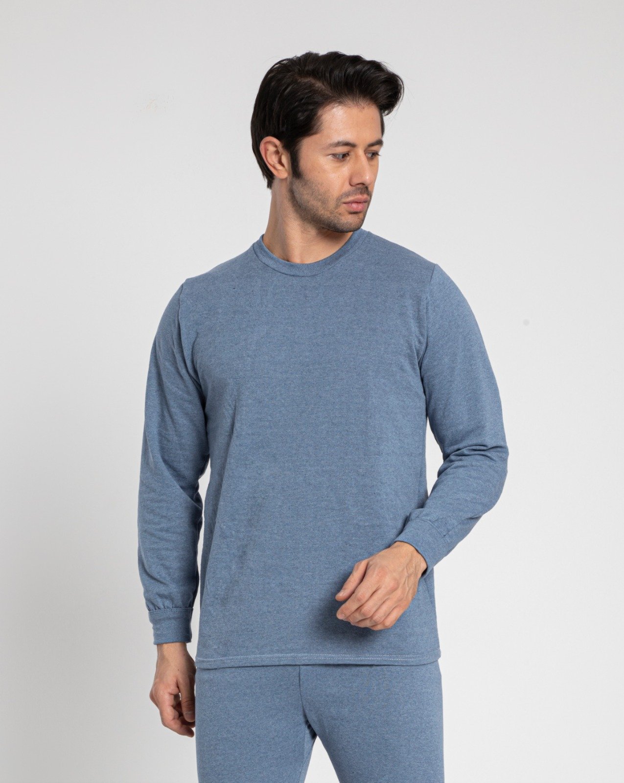 Bluze Barbat Corp Pamuklu Indigo Engros