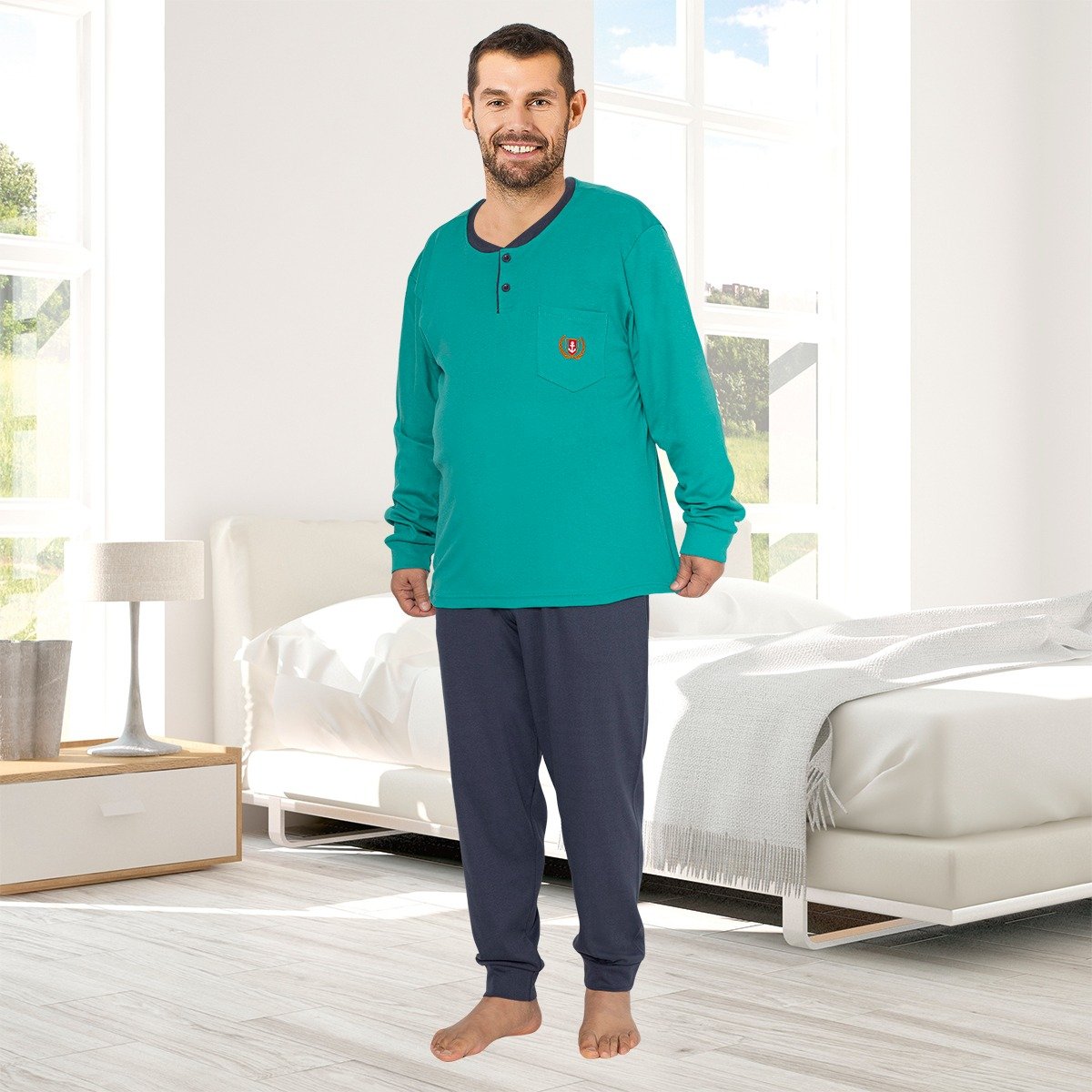 Pijama Barbat Berfin Interlok Battal 3015 ENGROS