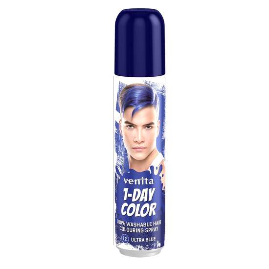 Spray colorant pentru par, fixativ, Venita, 1-Day Color, nr 12, Albastru Engros