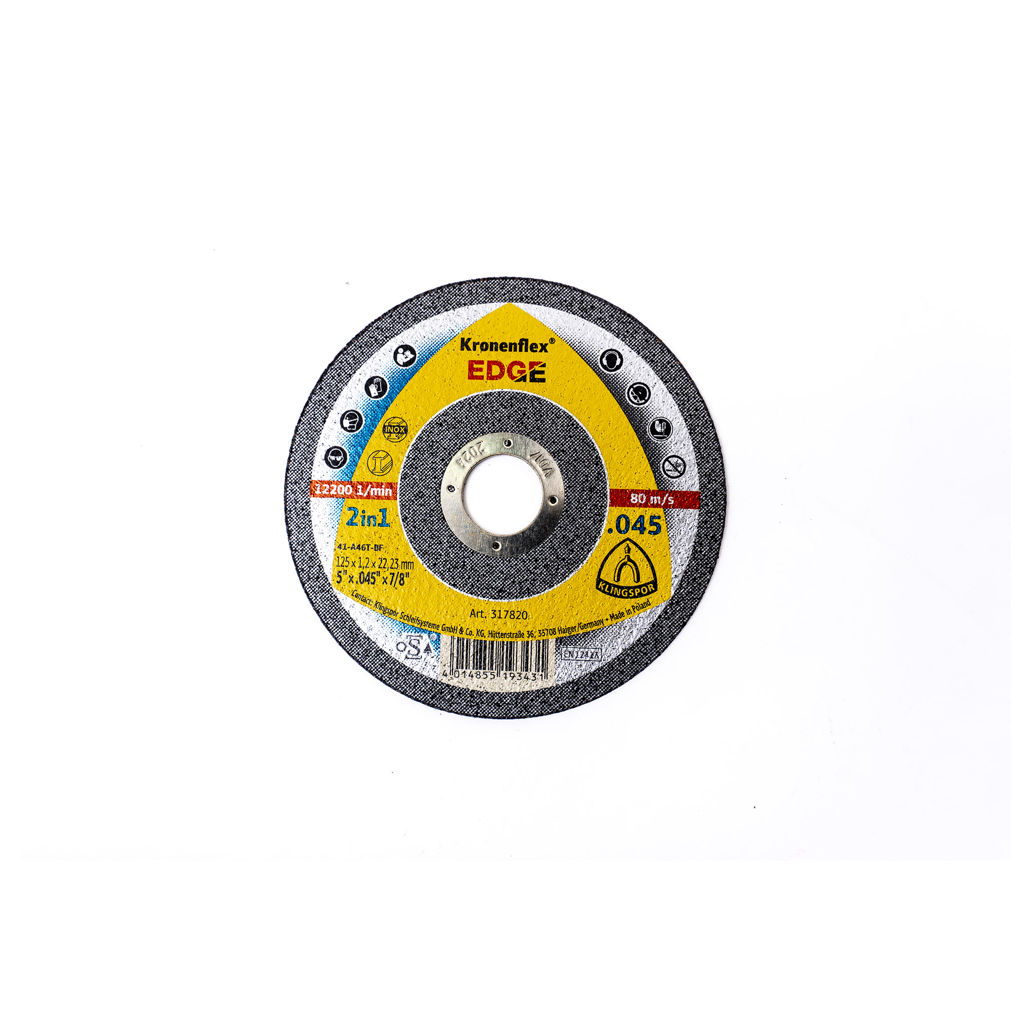Disc de polizare Klingspor, EDGE, 125x1.2x22.23mm / EXT 317820 Engros