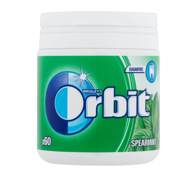 Guma pastile Orbit Spearmint 86 g, 6 buc Engros