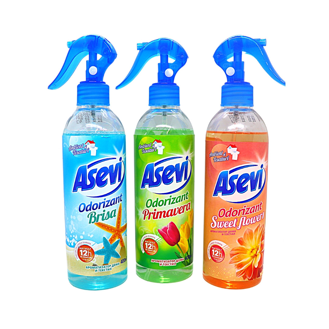 Deodorant spray lichid de camera Asevi 400 ml, diverse sortimente Engros