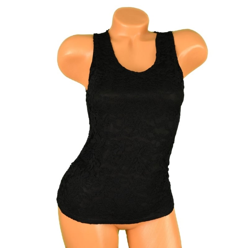 Maiou negru din dantela - cod 31742