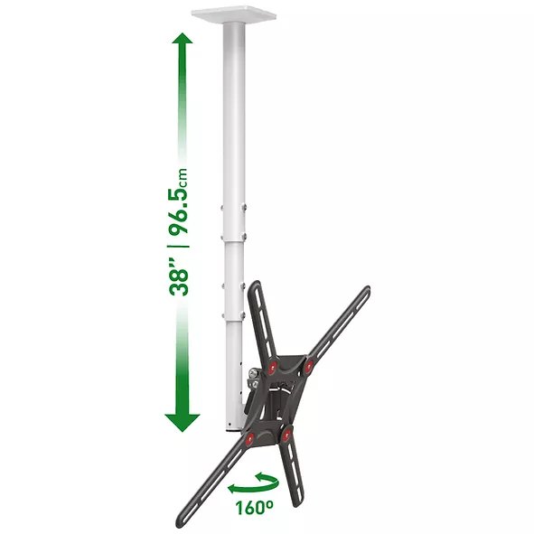 ﻿Suport TV de perete, Barkan 3500.W, Fix, 29&quot;- 65&quot;, VESA 400 x 400 mm, suporta pana la 40kg, alb