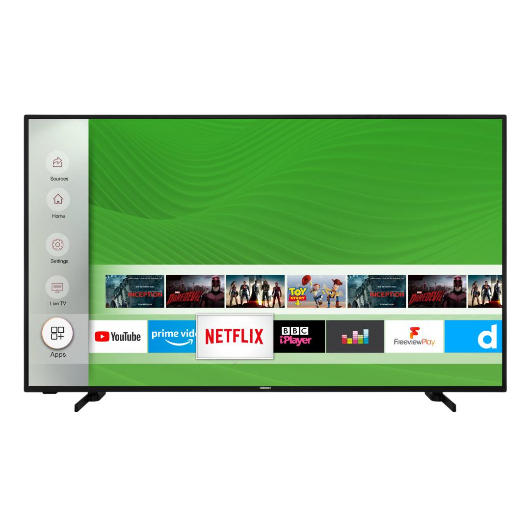 LED TV HORIZON 4K-SMART 55HL7530U/B, 55" D-LED, 4K Ultra HD (2160p), HDR10 / HLG + MicroDimming, Digital TV-Tuner DVB-S2/T2/C, CME 400Hz, HOS 3.0 SmartTV-UI (WiFi built-in) +Netflix +AmazonAlexa +Youtube, 1xLAN (RJ45), Wireless Display, DLNA 1.5, Co