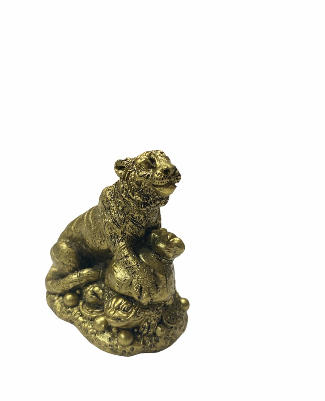 Obiect decorativ Engros Tigru cu Sac de bani, 4.3cm, Feng Shui, model FS209(B)