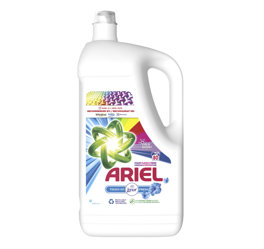 Ariel Detergent Lichid de Rufe, 4L Lenor Touch, 80 Spalari, Cod AR39922