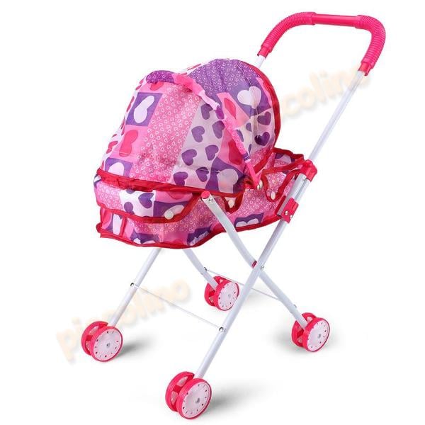 Carucior landou papusa, bare metalice 163 Engros