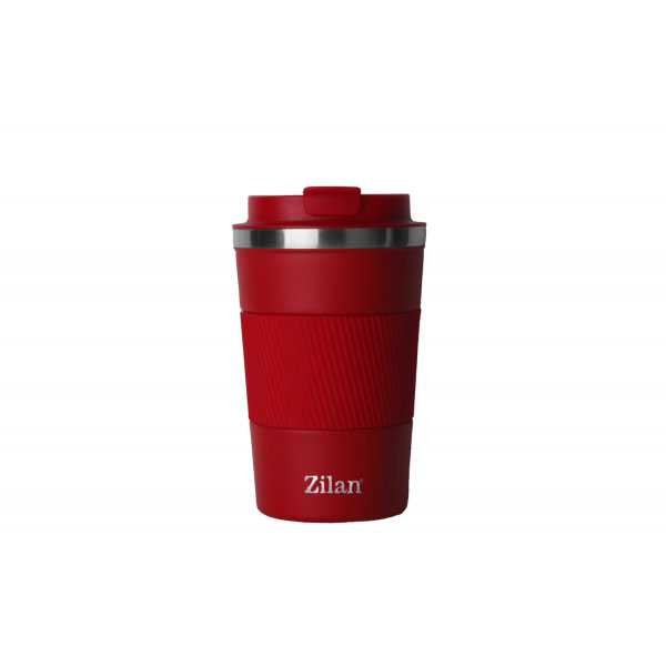 Cana de cafea, termos, interior din inox, capacitate 380ml ZILAN, rosu / ZLN 9880 Engros