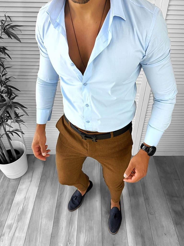 Tinuta barbati smart casual Pantaloni + Camasa 12630 E