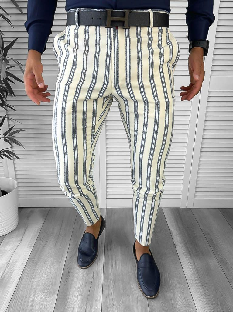 Pantaloni barbati eleganti 10494 F6-4.3 12-2 E~