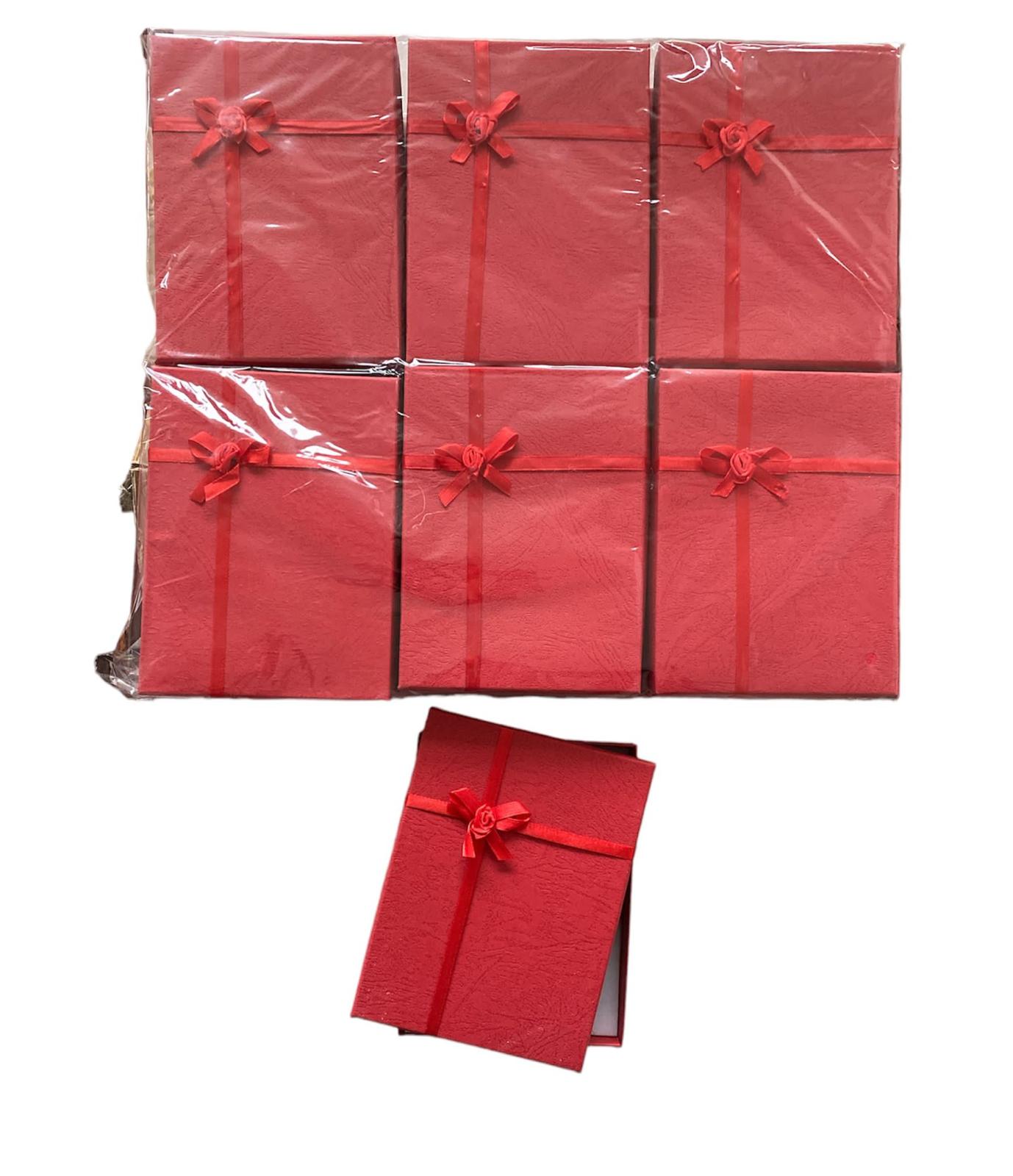 Casete din carton, ROSU, 6/set, dimensiuni: 15,5 x 12 cm