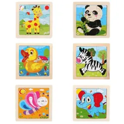 Puzzle cartonat pentru copii. 12/set, diverse modele, 16 cm engros