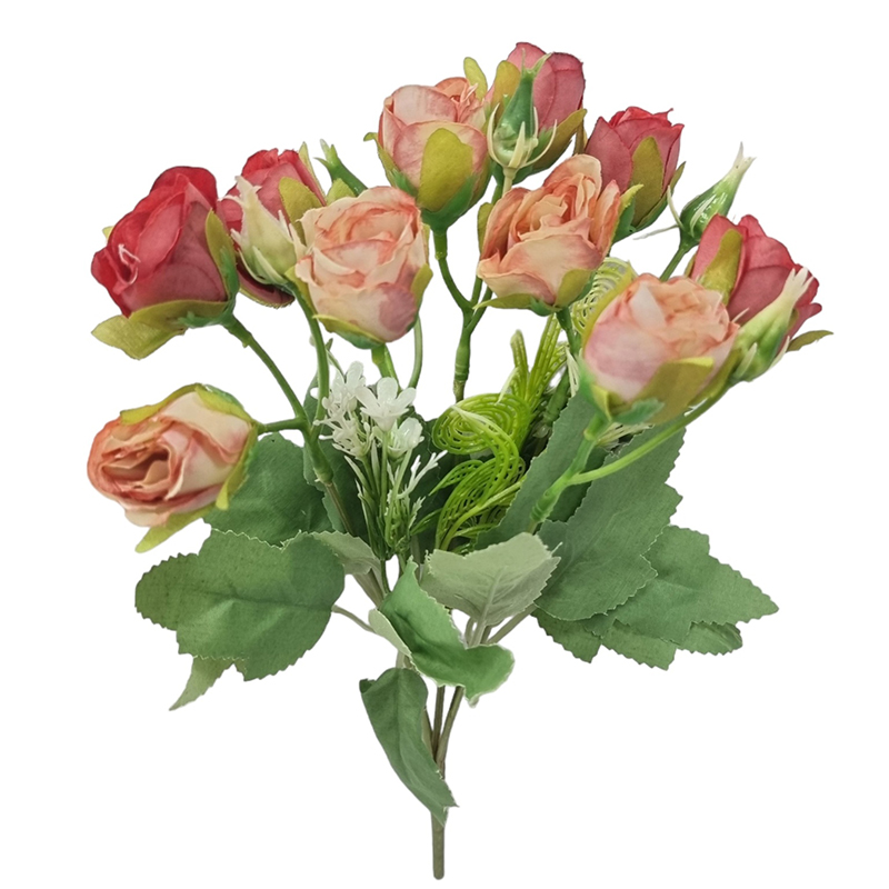 Buchet floare artificiala Trandafir engros 5 fire 30 cm lungime