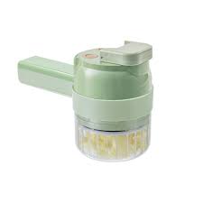 Tocator Electric Engros , Blender, 4 in 1: Legume, Fructe, Usturoi, Cu Functii de Feliere, Tocare, Peeling, Perie de Curatare, Waterproof, Incarcare USB, Verde