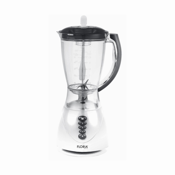 Blender de masa, putere 300W, capacitate 1.5L, 3 viteze, functie pulss, alb FLORIA / ZLN 3081 Engros