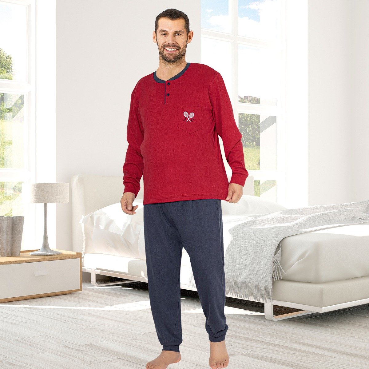 Pijama Barbat Berfin Interlok Battal 3016 ENGROS