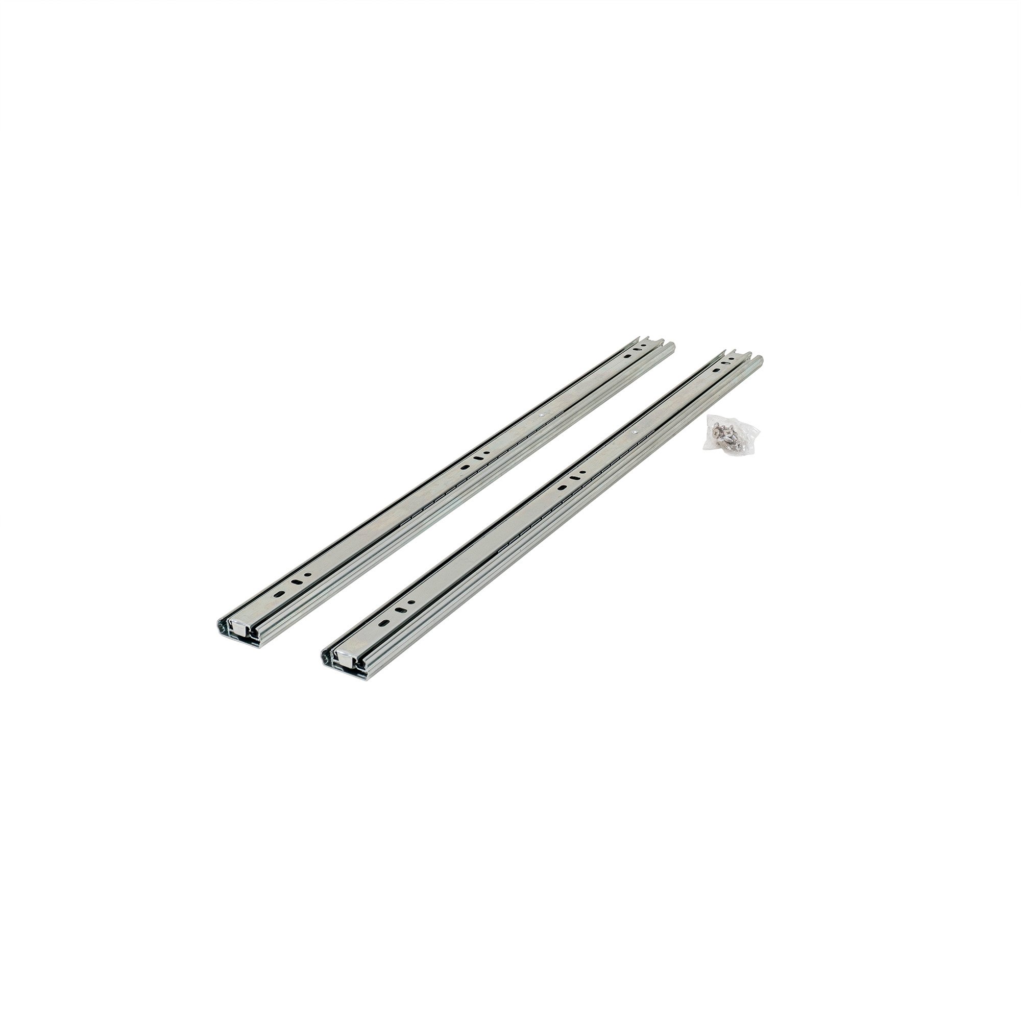 Set 2 glisiere pentru sertar cu bile, lungime 500mm, argintiu Z-TOOLS / G35001-500 Engros