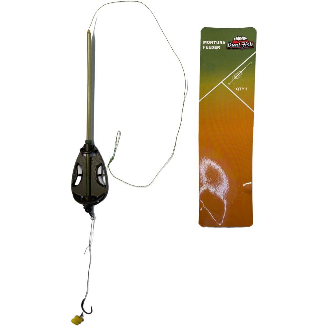 Montura method feeder cu tija 2, 60 GR, numar carlig 4, Dual Fish Engros