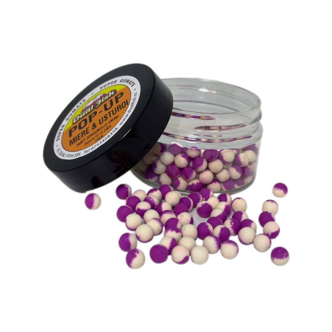 Pop Up, aroma de MIERE SI USTUROI, dimensiune de 6 mm, 25 gr, Dual Fish Engros