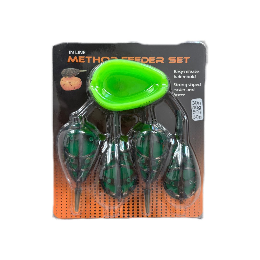 Set matrita + 4 momitoare method feeder, 30 GR + 40 GR + 50 GR + 60 GR, Dual Fish Engros