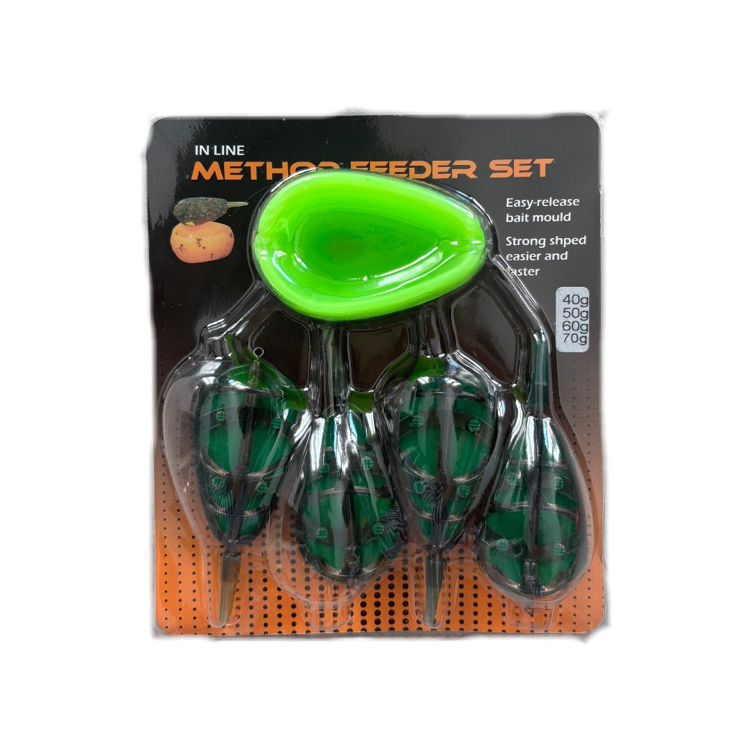 Set matrita + 4 momitoare method feeder, 40 GR + 50 GR + 60 GR + 70 GR, Dual Fish Engros