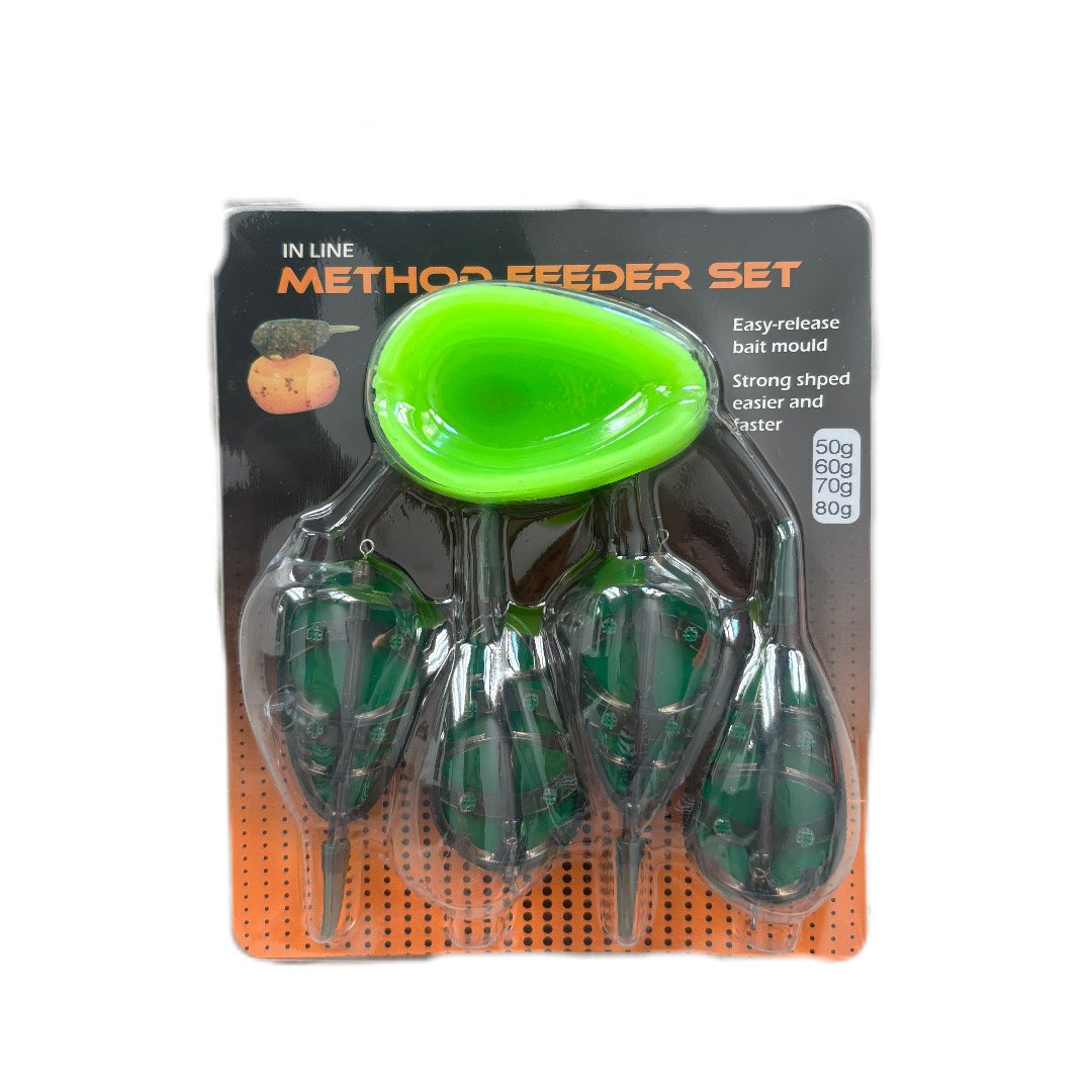 Set matrita + 4 momitoare method feeder, 50 GR + 60 GR + 70 GR + 80 GR, Dual Fish Engros