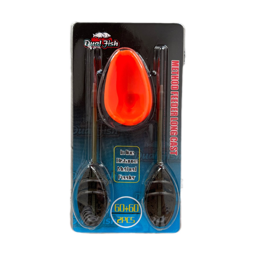 Set matrita + 2 momitoare method feeder, 60 GR + 60 GR, Dual Fish Engros