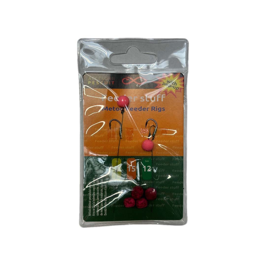 Carlige legate feeder stuff, dimesiunea 12, Dual Fish Engros