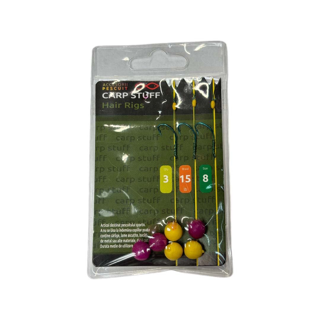 Carlige legate carp stuff, dimesiunea 8, Dual Fish Engros