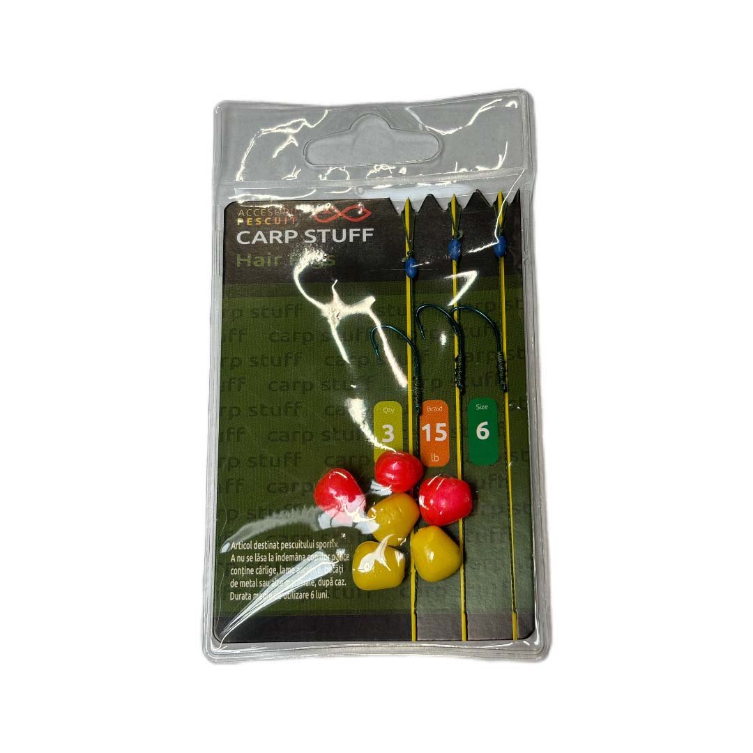 Carlige legate carp stuff, dimesiunea 6, Dual Fish Engros