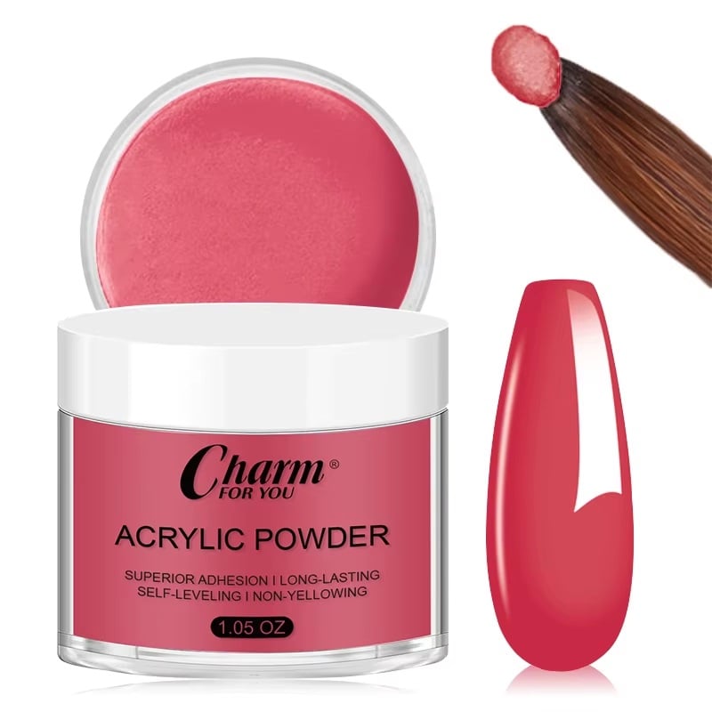 Pudră acrilică color 30g, autonivelantă, 10 Rose red, Sela