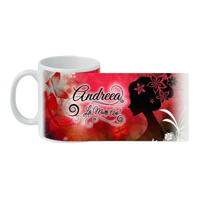 Cana personalizata - Fluturi+Nume - Costel Engros