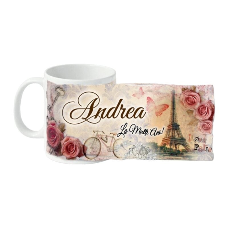 Cana personalizata - Vintage+Nume - Carmen Engros