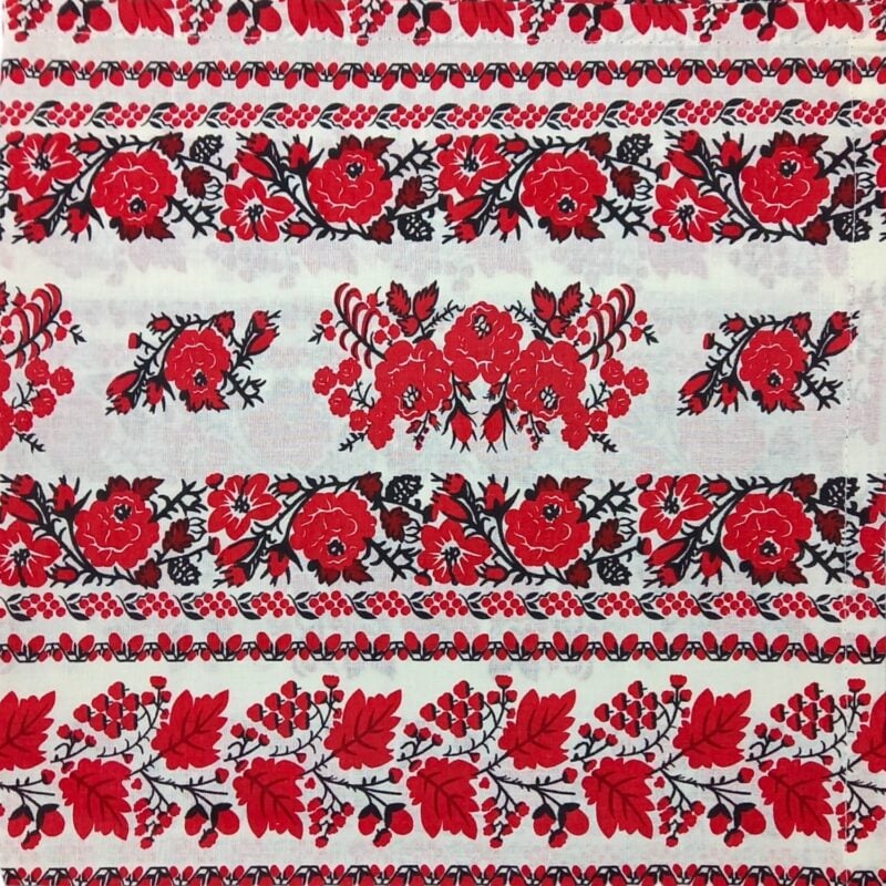 Fata masa 32, cu flori rosii, 130x40 cm Engros