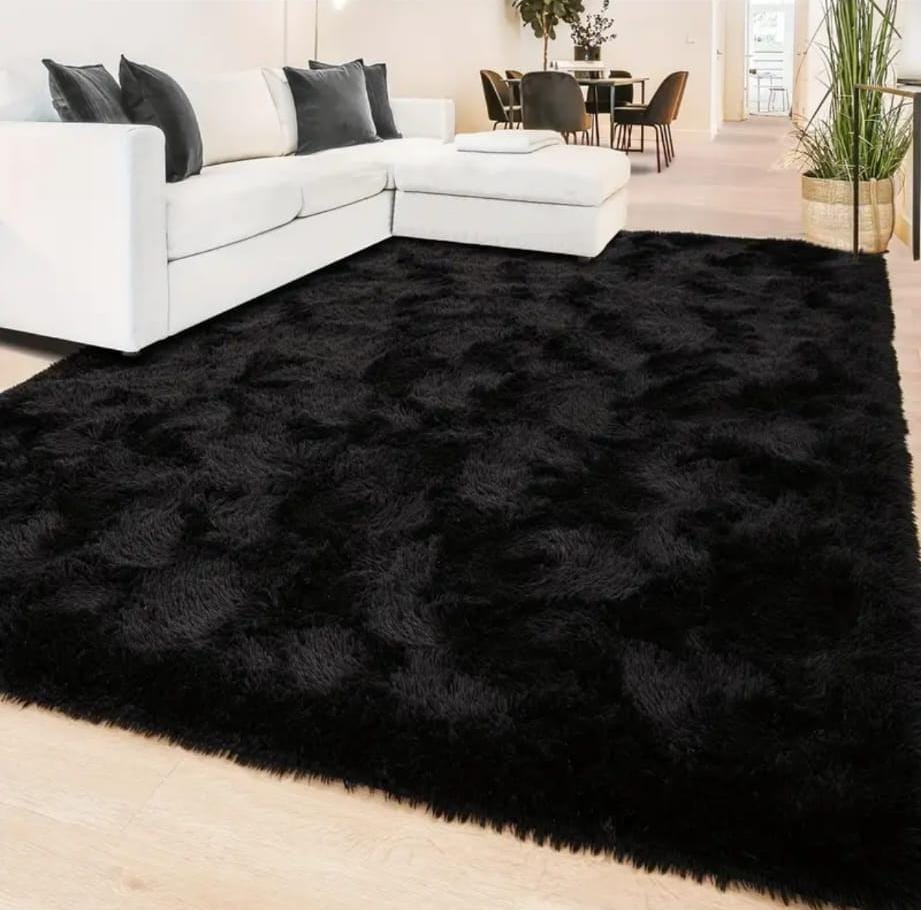 Covor Fluffy de Lux, 160 x 280 cm, Negru