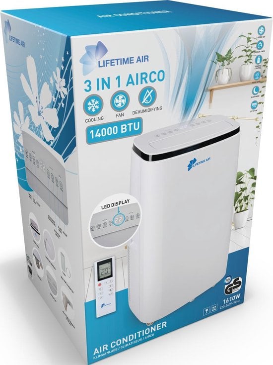 Aer conditionat portabil LIFETIME AIR engros, 14.000 BTU, Răcire, ventilare și dezumidificare