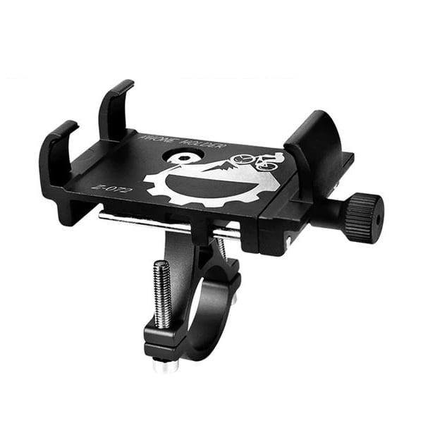 Suport de bicicleta/motocicleta pentru telefon, Slim, Montare pe ghidon, Aluminiu, Fix, Aubtec, Negru Engros