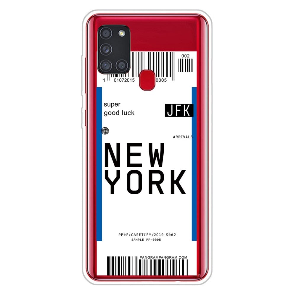 Husa Compatibila cu Samsung A51 model Dream Ticket New York, Silicon, Antisoc Multicolor Engros