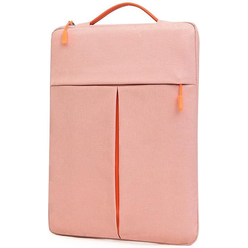 Geanta Business pentru Laptop 13-14, 4 Buzunare, Fermoar Portocaliu, Textil rezistent, Roz Engros