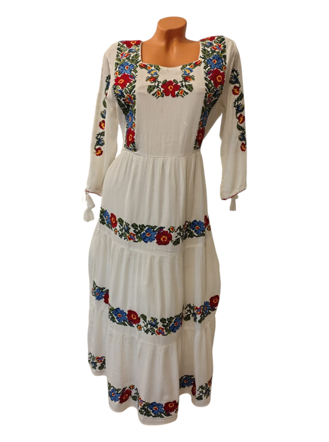 Rochie Engros pentru femei, cu model traditional brodat