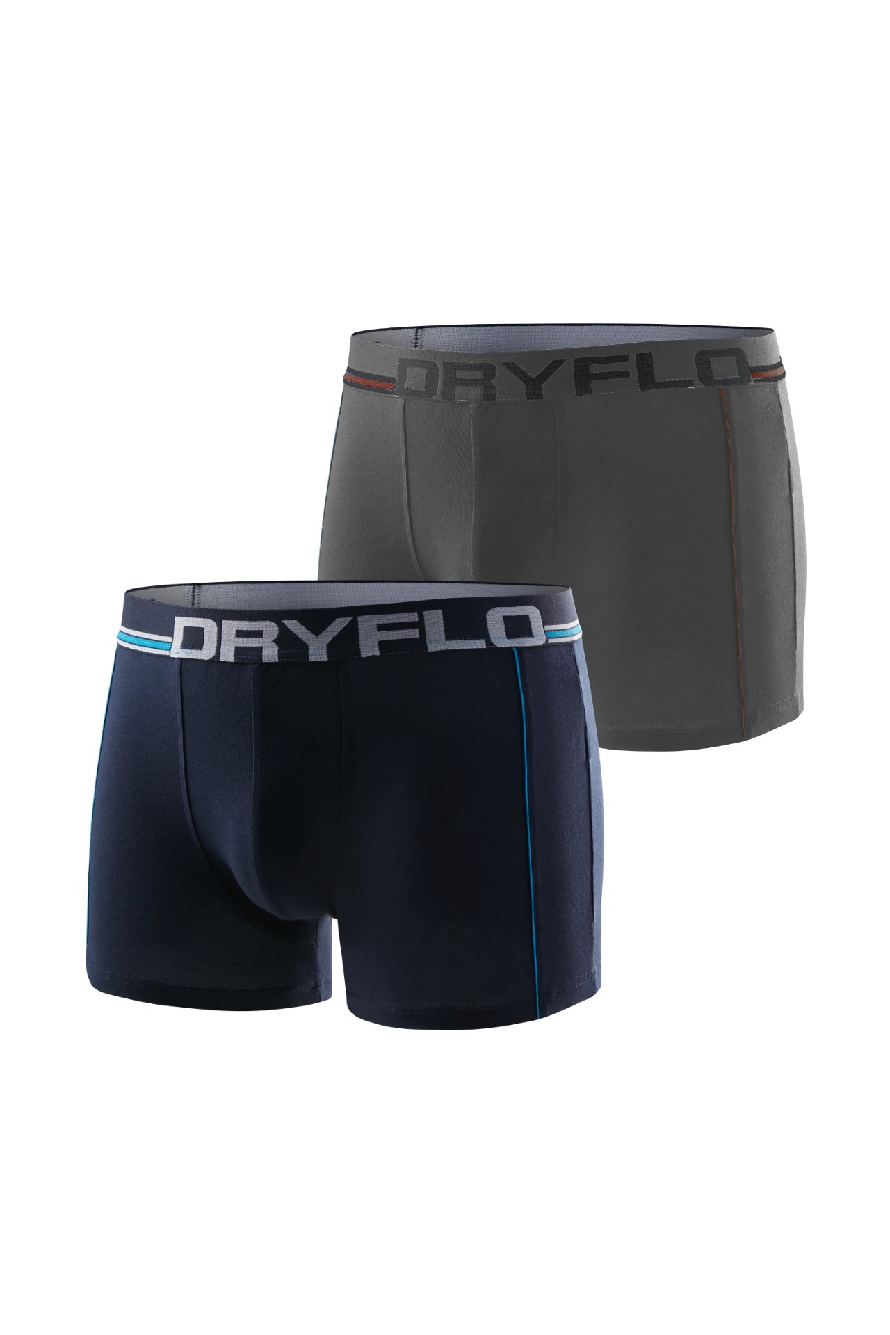 Boxeri pentru Barbati, 24 bucati in serie, Marimi: M-3XL, in Cutie, Bumbac, DRYFLO, Engross, Bleumarin+Gri