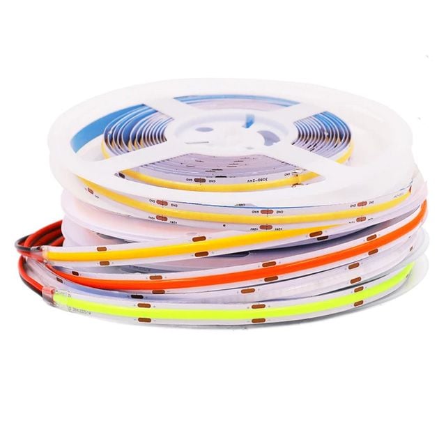 Banda LED COB 576 LED/m - Iluminat RGB, Exterior IP67 - Rola de 5 Metri, ElectroAZ Engros
