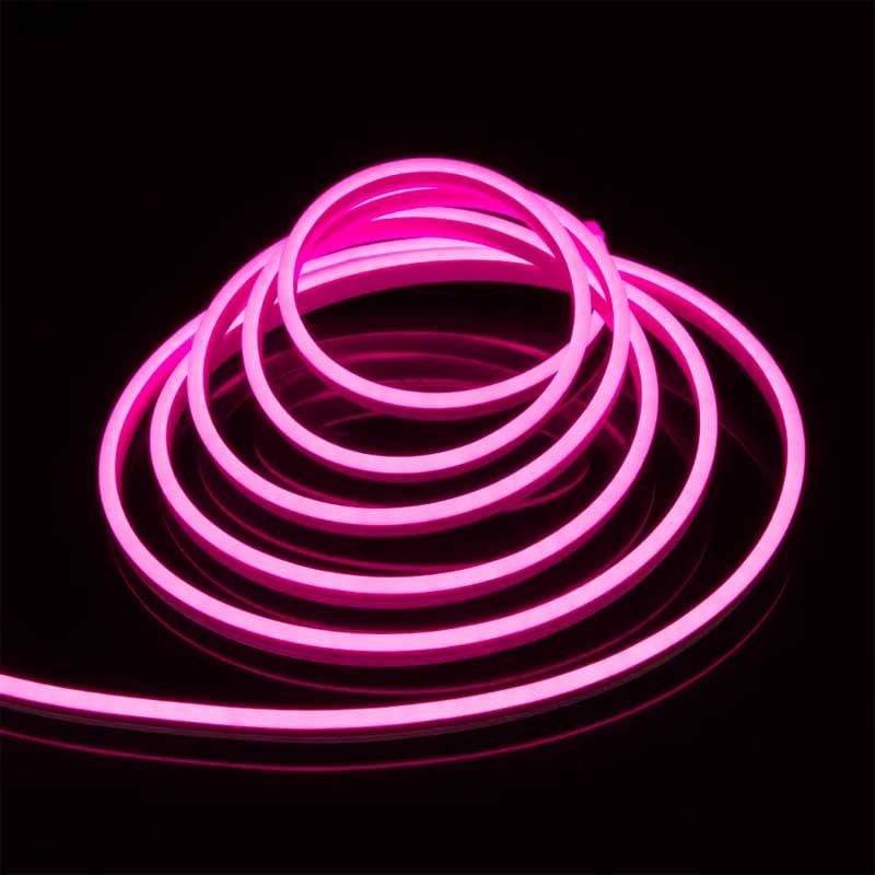 Banda LED Neon Flex, Set Complet, Lungime 5m, Lumina Roz, IP65, ElectroAZ Engros