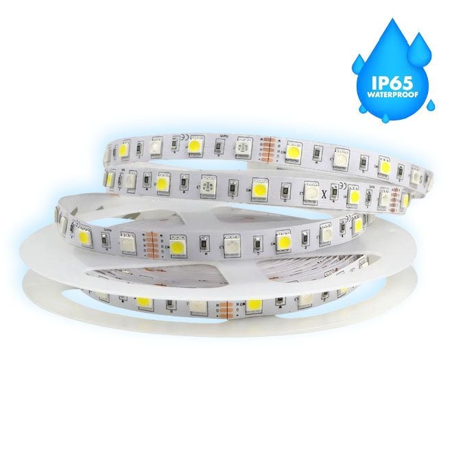 Banda LED SMD5050, 120 LED/m, Iluminat Alb-Rece, Exterior IP65, Rola de 5 Metri, ElectroAZ Engros