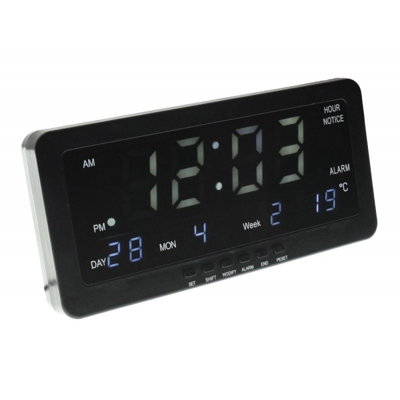 Ceas Digital, Display Led Alb, Alarma Engros