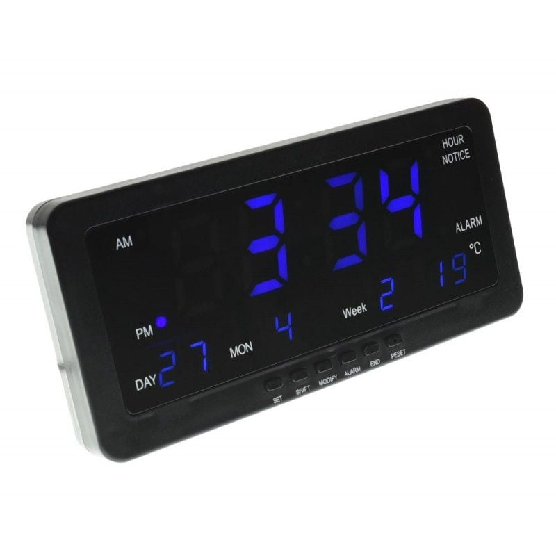 Ceas Digital cu Led Albastru si Alarma Engros