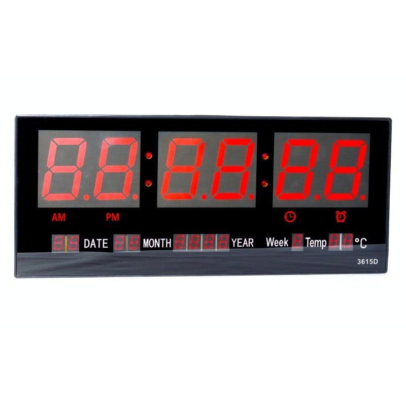 Ceas Electronic LED Rosu, Alarma, 3615D Engros