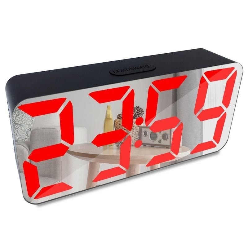 Ceas Digital Oglinda, LED Rosu, Alarma Engros