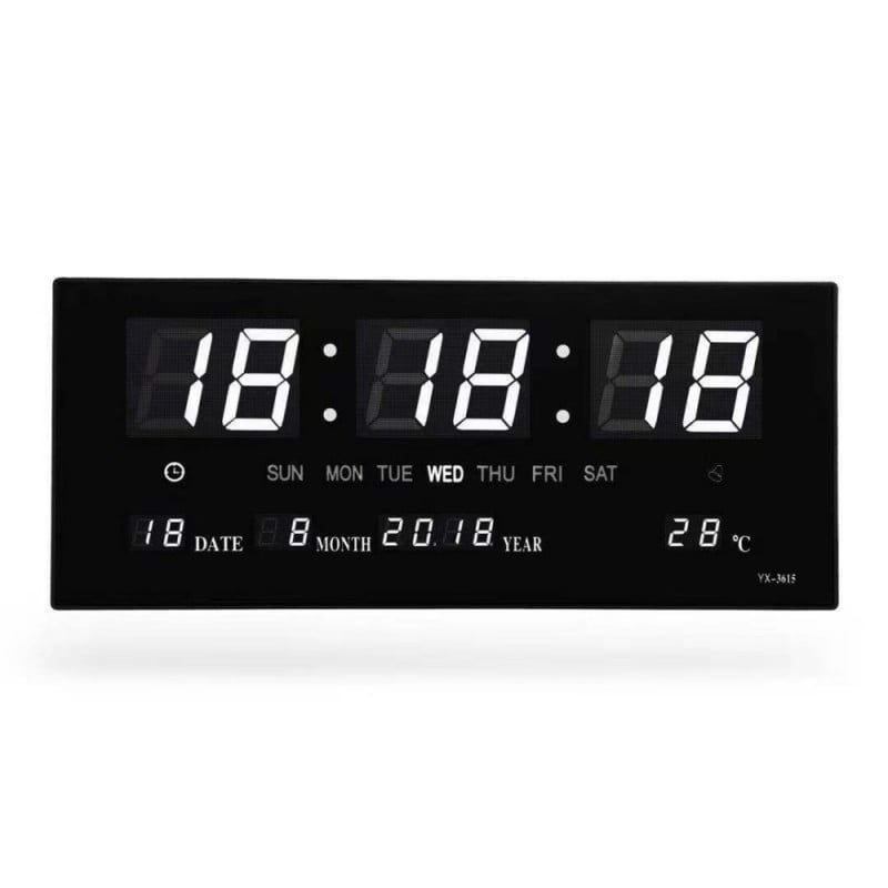 Ceas Electronic LED Alb 3615D, Alarma Engros